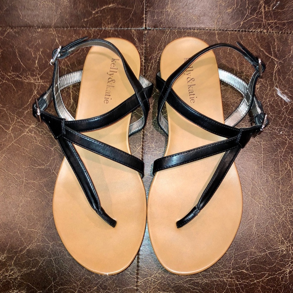 Black Strap Sandals